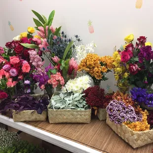 Some of the flowers to choose from