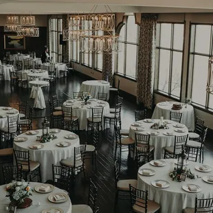 Reception venue, just outside the ceremony room. It overlooks downtown Colorado Springs