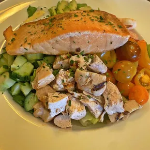 Salad with Salmon &amp; Chicken