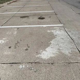 Glass in parking lot