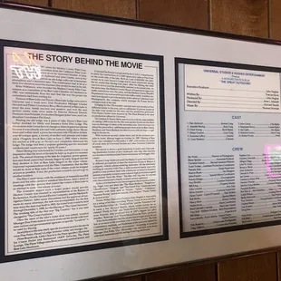 the story behind the menu