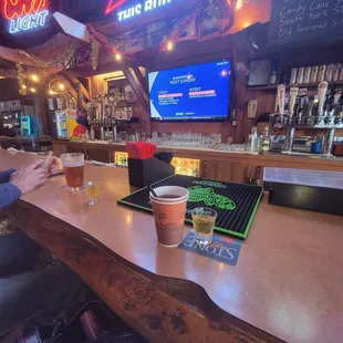 After ordering our first round..