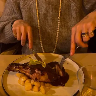 Mole pork chop with grilled turnip. So good!