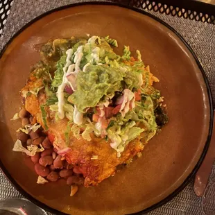 Beef and shrimp enchiladas - Christmas style