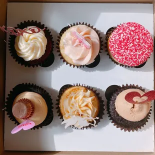 Top left clockwise: Red Velvet, Sweet Pink Vanilla, Happy Birthday, Reese&apos;s Pieces Cup; Dulce de leche; Chocolate Melt