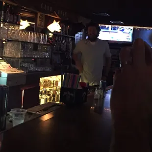 a man behind the bar