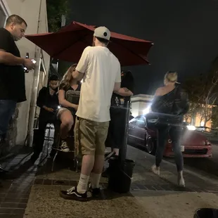 Outdoor smoking area