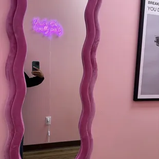 Cute mirror and neon