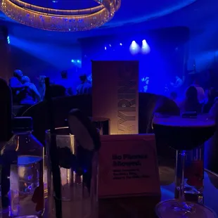 a table with wine glasses