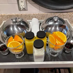 Breakfast served to our door