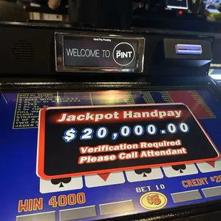a jackpot handpay at a casino