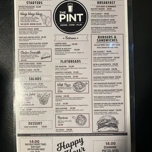 Food menu