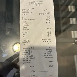 The original receipt