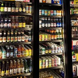 Over 70 different types of beer and wine to choose from.