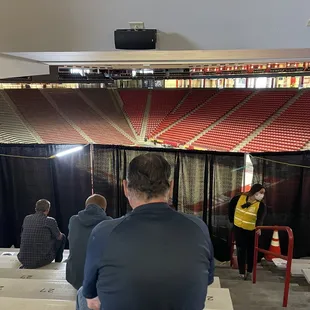 Observation area with view of the arena