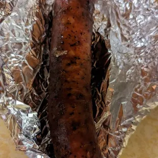 Great sausage..I THINK it&apos;s Elgin-made sausage. But it&apos;s cooked perfectly here.