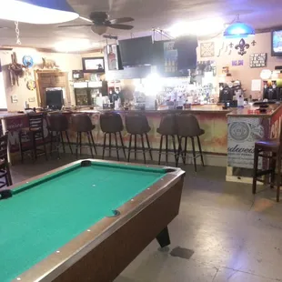 a pool table