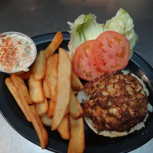 Crab cake sandwich