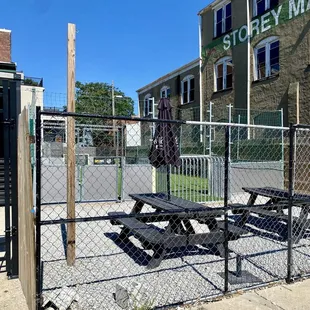 Outdoor seating area on first floor