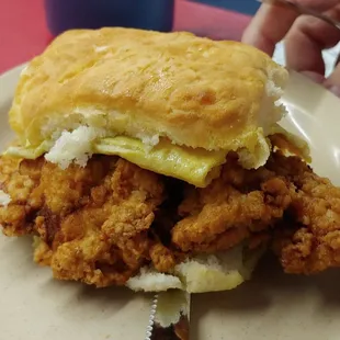 Tenderloin biscuit with egg