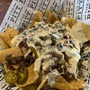 Baby nachos with ground beef and no tomatoes