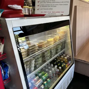 Salads, desserts, and drinks (there's also a soda fountain).