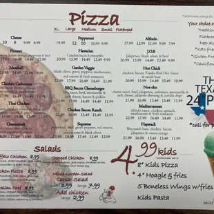 Menu back