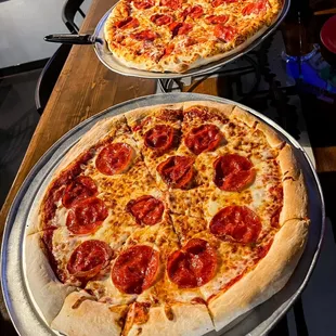 Pepperoni pizza for the kids.