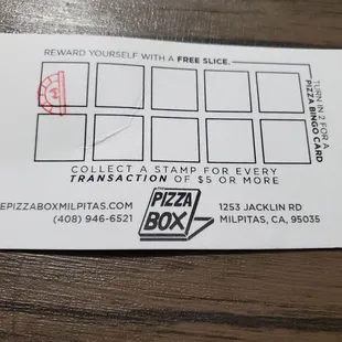 Loyalty card