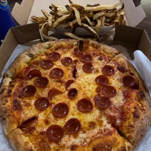 Pizza and fries