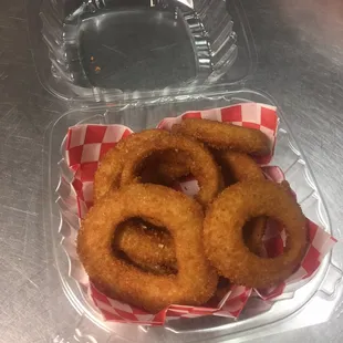 Try our new appetizers, like the onion rings pictured here!
