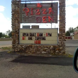 a sign for a restaurant