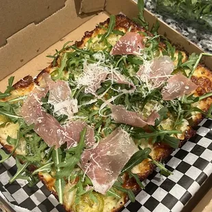 Detroit style pizza