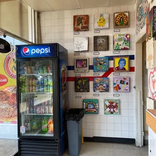 a vending machine and a refrigerator