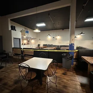 the kitchen and dining area