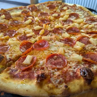 Pepperoni and pineapple