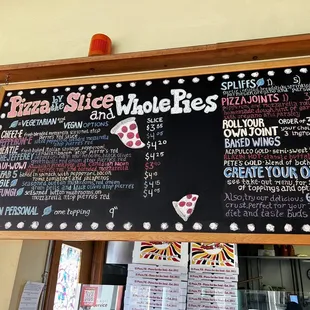 the menu and prices