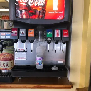 Soda wasn't my interest, the refreshing ice in my water bottle was!