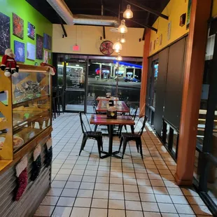 the interior of the restaurant