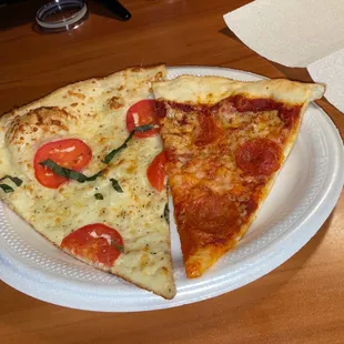 Margarita and pepperoni