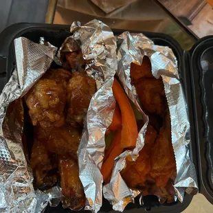 Buffalo and Asian zing wings