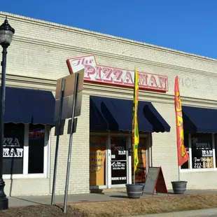 the front of the restaurant