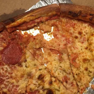 This is what the 15 minute old pizza looked like when I opened the box.