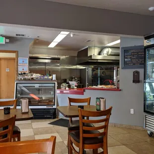 the kitchen and dining area
