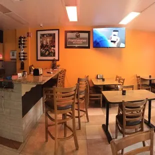 The dining area