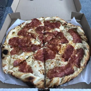 Hot Sopressata Pizza. Addictively good!!