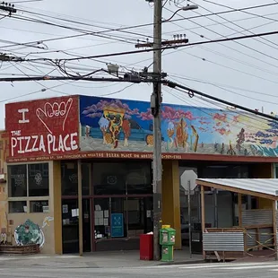 the front of the restaurant