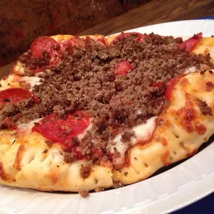 Hamburger + pepperoni = my fave