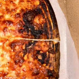 Burnt pizza