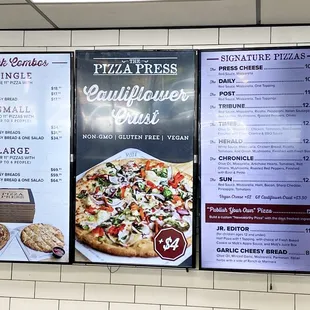pizza, menu